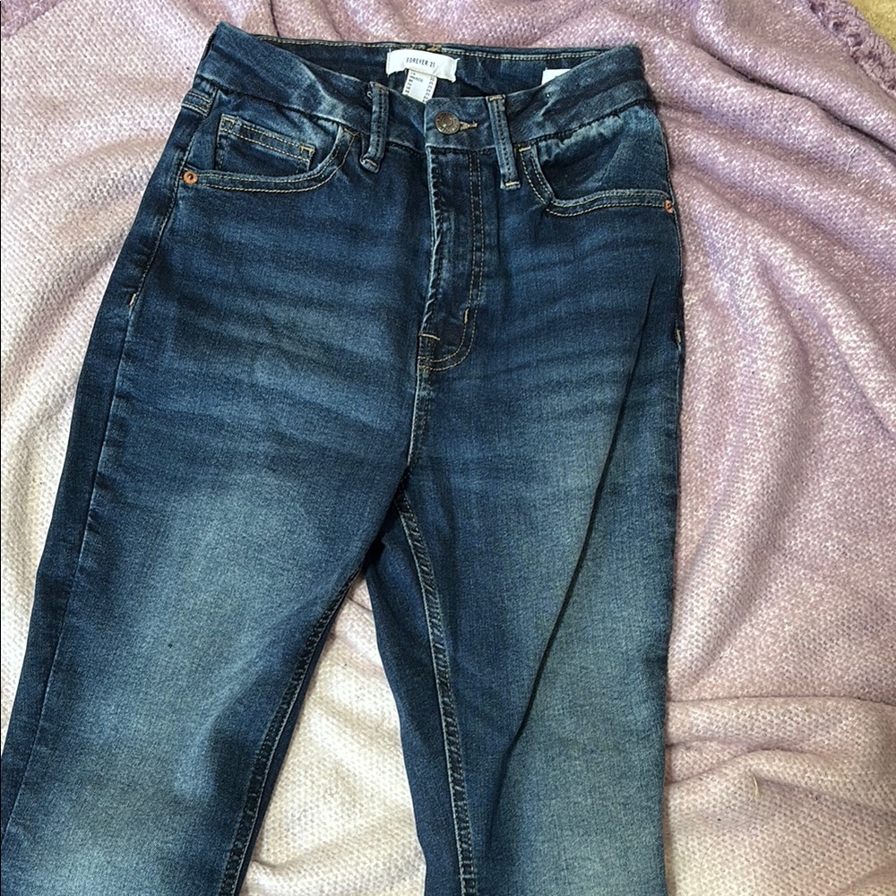Forever 21 Blue Curvy Skinny Jeans